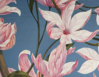 Роспись стен | Магнолии розовые | Студия росписи Гервь | Киев